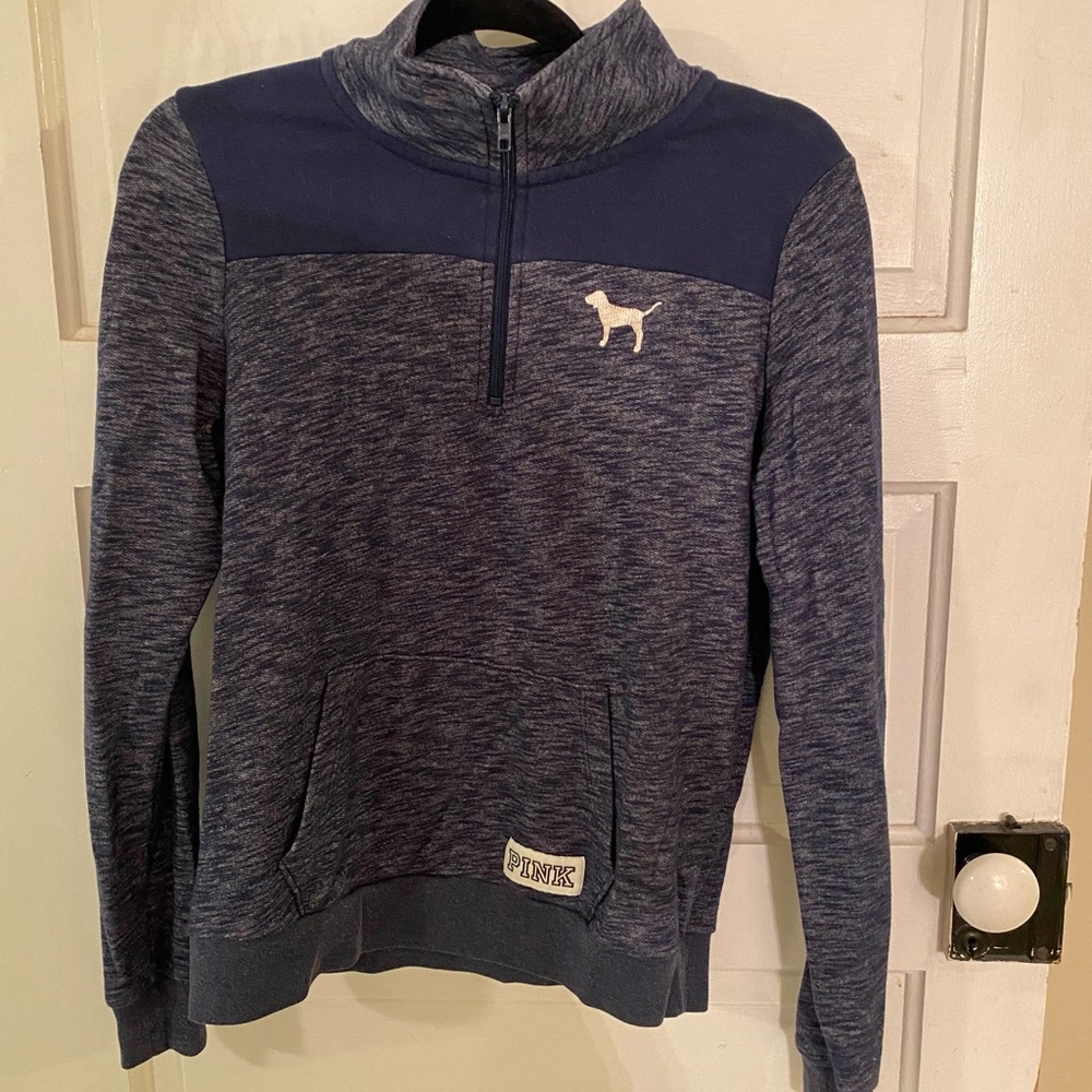 Pink Victoria’s Secret Quarter-Zip Sweatshirt